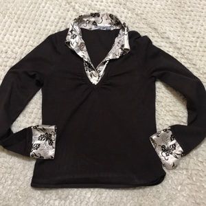 Apt. 9 sweater/top  size medium, chocolate brown